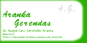 aranka gerendas business card